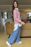 Made in Italy Conrad Body Skim Knit Jumper Rose Marl